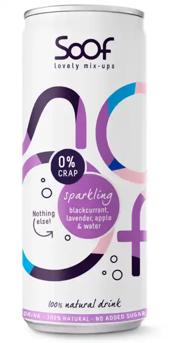 De Online Drogist Soof drink sparkling zwarte bes, lavendel, appel & water aanbieding