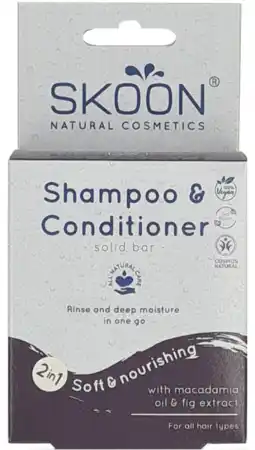 De Online Drogist Skoon shampoo & conditioner bar 2 in 1 aanbieding