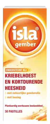 De Online Drogist Isla gember keelpastilles aanbieding