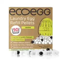 De Online Drogist Eco egg laundry egg refill pellets jasmine - voor alle kleuren was aanbieding