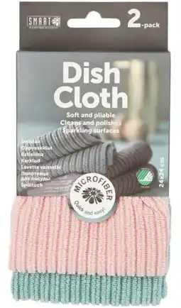 De Online Drogist Smart microfiber system microvezel vaatdoek roze & turquoise aanbieding