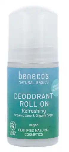 De Online Drogist Benecos organic lime & sage deodorant roller aanbieding