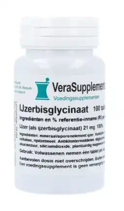 De Online Drogist Verasupplements ijzerbisglycinaat tabletten aanbieding