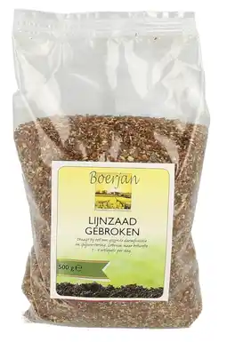 De Online Drogist Boerjan lijnzaad gebroken 500gr aanbieding