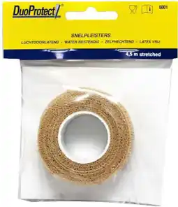 De Online Drogist Duoprotect snelpleister stretch 4.5m x 2.5 cm aanbieding