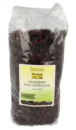 De Online Drogist Boerjan cranberries 1000gr aanbieding