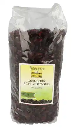 De Online Drogist Boerjan cranberries 1000gr aanbieding