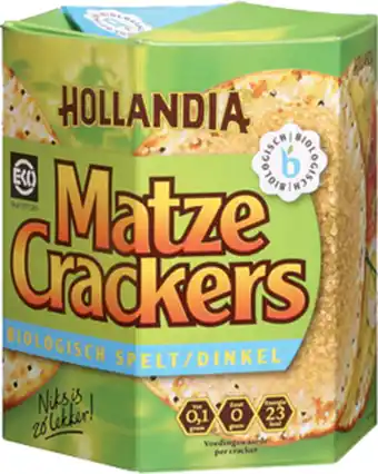De Online Drogist Hollandia biologische matze crackers spelt 100gr aanbieding
