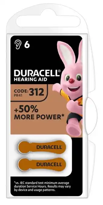 De Online Drogist Duracell batterij gehoorapparaat da 312 6st aanbieding