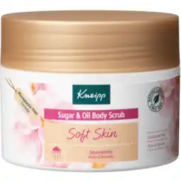 De Online Drogist Kneipp soft skin sugar & oil body scrub amandelolie aanbieding