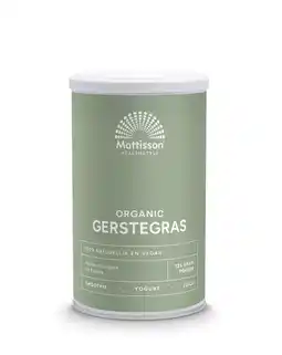 De Online Drogist Mattisson healthstyle biologische gerstegras poeder aanbieding