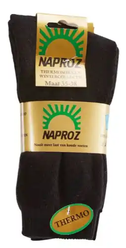 De Online Drogist Naproz thermo sokken zwart maat 39-42 3 paar aanbieding