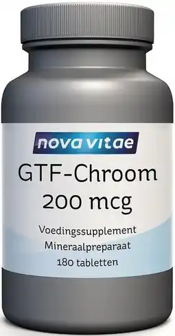 De Online Drogist Nova vitae gtf chromium tabletten 180st aanbieding