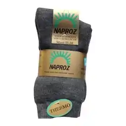 De Online Drogist Naproz thermo sokken grijs maat 35-38 3 paar aanbieding