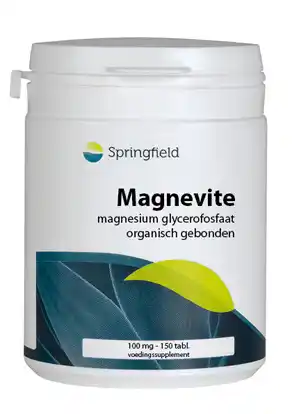 De Online Drogist Springfield magnevite magnesium glycerofosfaat 100mg tabletten 150st aanbieding