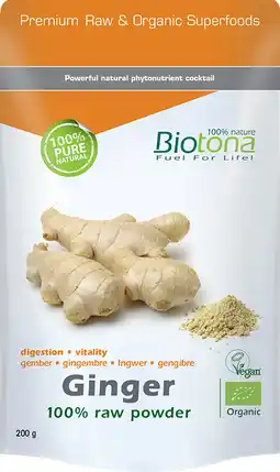 De Online Drogist Biotona ginger raw powder bio aanbieding