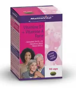 De Online Drogist Mannavital vitamine d3 & vitamine a forte capsules aanbieding
