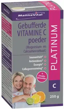 De Online Drogist Mannavital gebufferde vitamine c platinum poeder aanbieding