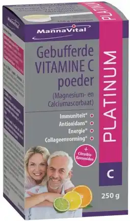 De Online Drogist Mannavital gebufferde vitamine c platinum poeder aanbieding