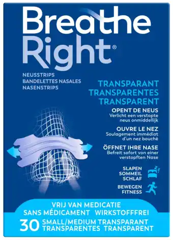 De Online Drogist Breathe right neusstrips sensitive - small/medium aanbieding