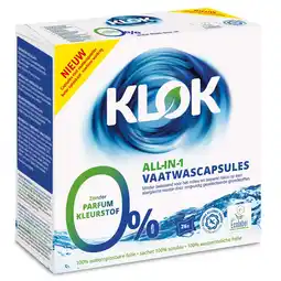 De Online Drogist Klok allin1 vaatwascapsules aanbieding
