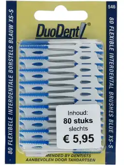 De Online Drogist Duodent flexibele interdentale borstels blauw xs-s aanbieding