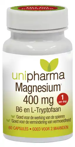 De Online Drogist Unipharma magnesium 400 mg capsules aanbieding