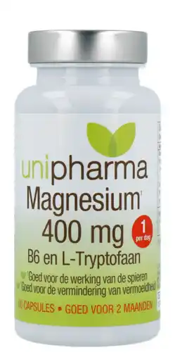 De Online Drogist Unipharma magnesium 400 mg capsules aanbieding