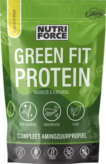 De Online Drogist Nutriforce green fit protein banaan aanbieding