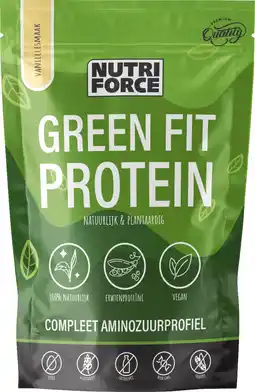 De Online Drogist Nutriforce green fit protein vanille aanbieding