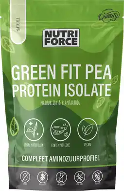 De Online Drogist Nutriforce green fit pea protein isolate naturel aanbieding