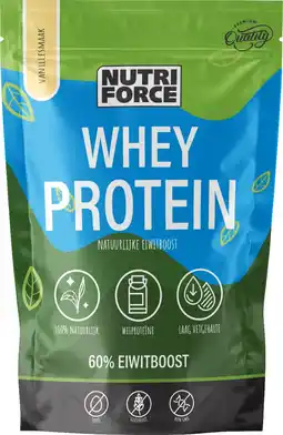 De Online Drogist Nutriforce whey protein eiwitboost vanille aanbieding