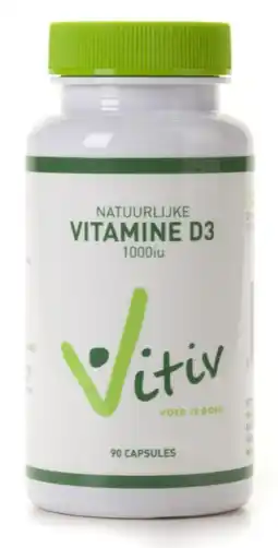 De Online Drogist Vitiv natuurlijke vitamine d3 1000iu capsules aanbieding