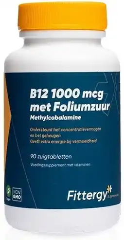 De Online Drogist Fittergy b12 1000mcg met foliumzuur tabletten aanbieding