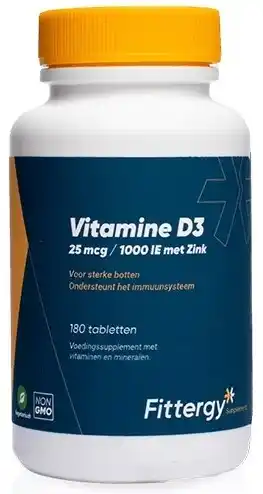 De Online Drogist Fittergy vitamine d3 25mcg met zink aanbieding