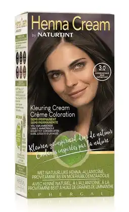 De Online Drogist Naturtint henna cream 3.0 donker kastanjebruin semi-permanente kleuring aanbieding