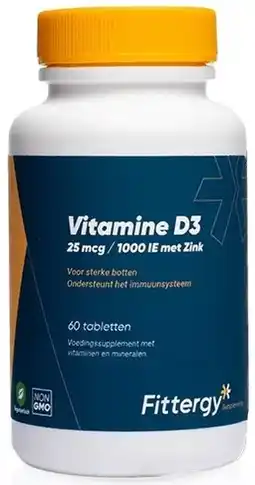 De Online Drogist Fittergy vitamine d3 25mcg met zink aanbieding