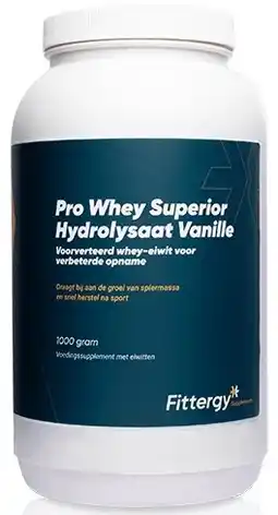 De Online Drogist Fittergy pro whey superior hydrolysate vanille aanbieding
