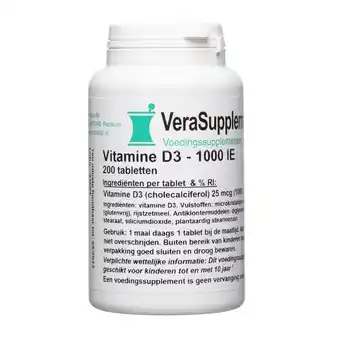 De Online Drogist Verasupplements vitamine d3 25mcg aanbieding