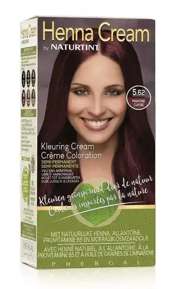 De Online Drogist Naturtint henna cream 5.62 mahonie semi-permanente kleuring aanbieding