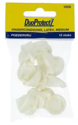 De Online Drogist Duoprotect vingercondooms medium 12st aanbieding