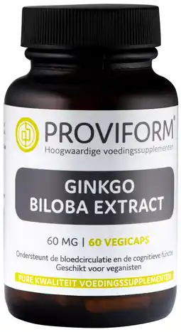 De Online Drogist Proviform ginkgo biloba extract 60mg vegicaps 60st aanbieding