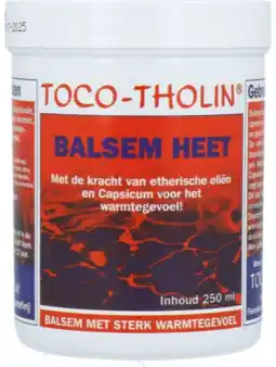 De Online Drogist Toco tholin balsem heet 250ml aanbieding