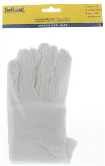 De Online Drogist Duoprotect verbandhandschoen katoen large aanbieding