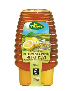 De Online Drogist De traay bloemenhoning met citroen biologisch knijpfles aanbieding