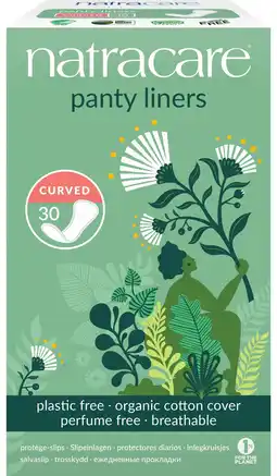 De Online Drogist Natracare panty liners curved inlegkruisjes - plasticvrij aanbieding