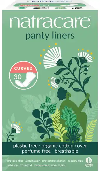 De Online Drogist Natracare panty liners curved inlegkruisjes - plasticvrij aanbieding