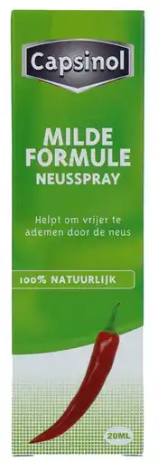 De Online Drogist Capsinol neusspray mild 20ml aanbieding