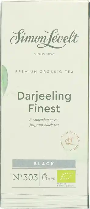 De Online Drogist Simon levelt darjeeling finest theezakjes aanbieding