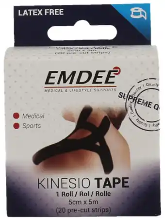 De Online Drogist Emdee kinesio tape zwart aanbieding